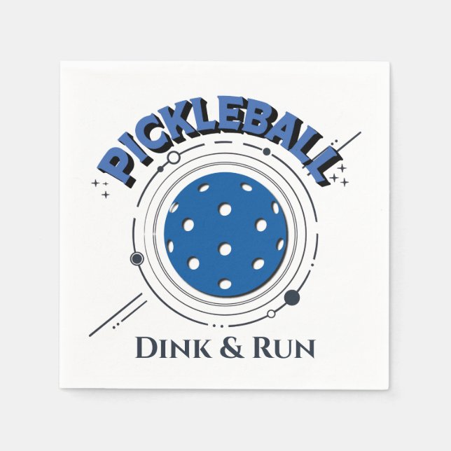 Servilleta De Papel Divertido Dink & Run Pickleball (Anverso)