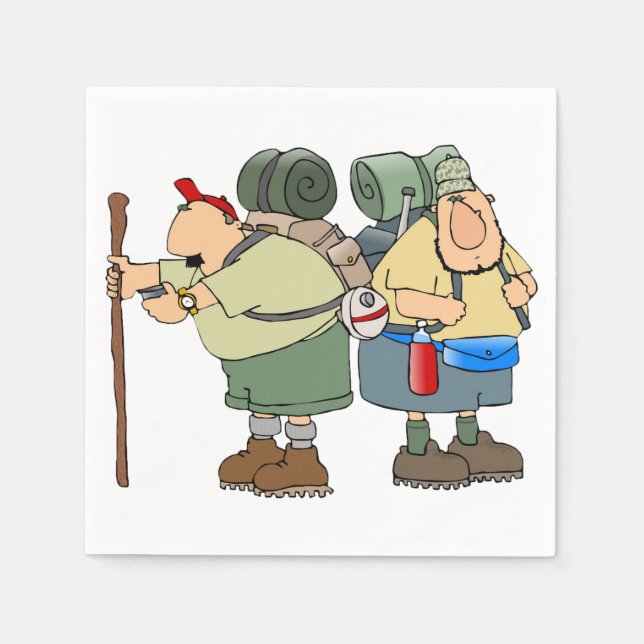 Servilleta De Papel Divertido excursionismo al aire libre aventura cam (Anverso)