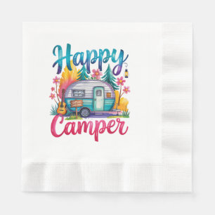 Servilleta De Papel Divertido Feliz Campista Ropa de Camping Remolque 