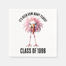 Servilleta De Papel Divertido Flamingo Personalizado Reunión de Clase 