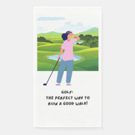 Servilleta De Papel Divertido golf al decir sobre golfista