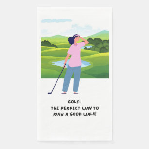 Servilleta De Papel Divertido golf al decir sobre golfista
