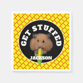 Servilleta De Papel Divertido Hamster "Get Stuffet"