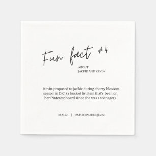 Servilleta De Papel Divertido Hecho #4 Boda Cocktail Napkins