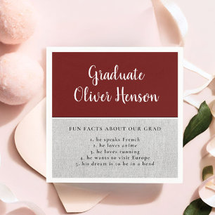 Servilleta De Papel Divertido hecho sobre graduación de grado rojo sim