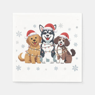 Servilleta De Papel Divertido Husky Perro Siberiano Amante del árbol d