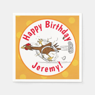 Servilleta De Papel Divertido ilustracion de pollo fresco con personal