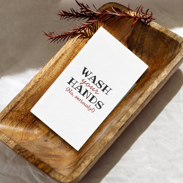 Servilleta De Papel Divertido Lávese el humor del baño de manos (Subido por el creador)