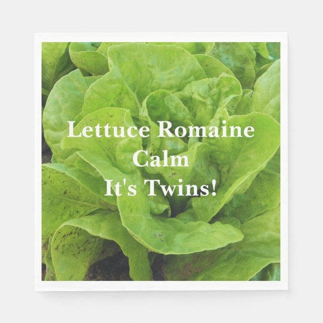 Servilleta De Papel Divertido Lettuce Romaine Calm Twin (Anverso)