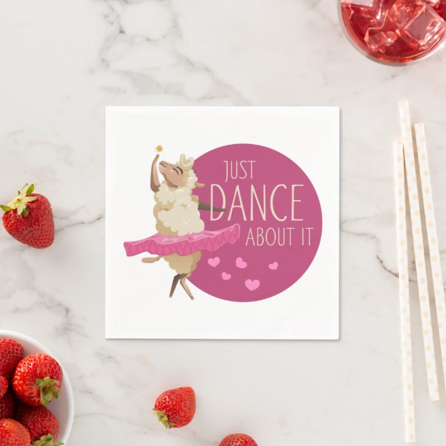 Servilleta De Papel Divertido mensaje de oveja - Solamente baile acerc (In situ)