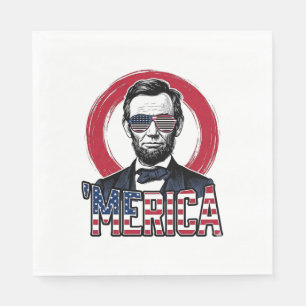 Servilleta De Papel Divertido Merica Patriótico Presidente Antiguo Vec