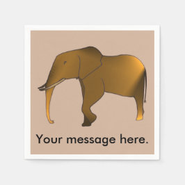 Servilleta De Papel Divertido Moderno tu mensaje Elephant Napkins
