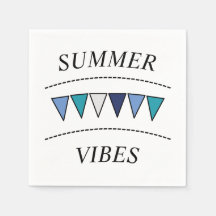 Divertido Pegatina de Summer Vibes Square