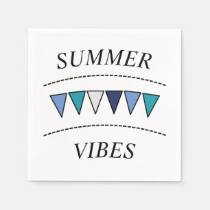 Servilleta De Papel Divertido Pegatina de Summer Vibes Square