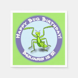 Servilleta De Papel Divertido personalizado de mantis de oración verde