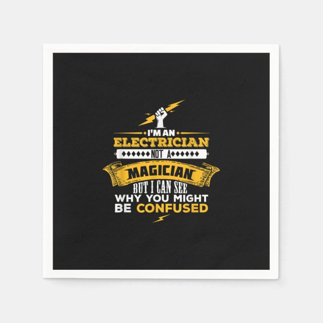 Servilleta De Papel Divertido regalo de Lineman a un electricista (Anverso)