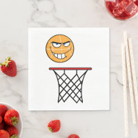 Divertido sonriente baloncesto cara a zumbar