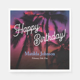 Servilleta De Papel Divertido Tropical Sunset Luau Birthday Party