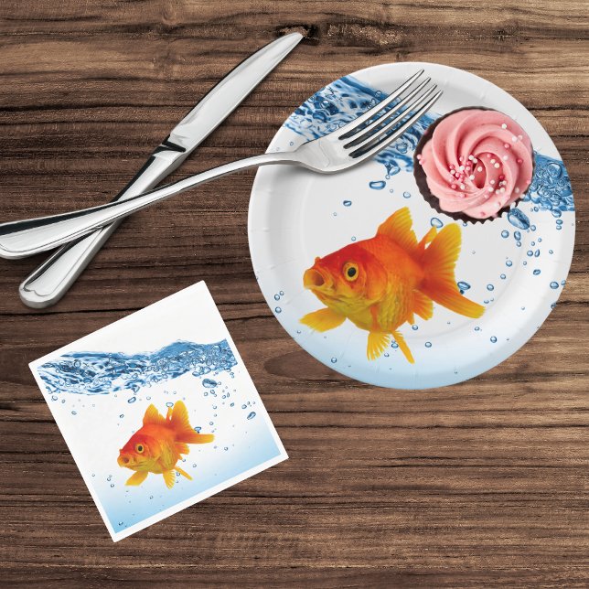 Servilleta De Papel Divertido Único pez dorado Bowl Agua (Subido por el creador)