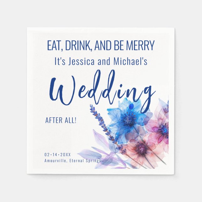 Servilleta De Papel 💍 divertidos Cornflowers y Lavender (Anverso)