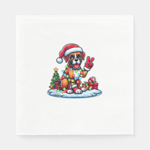 Servilleta De Papel Divertidos Navidades de perros de la mano de la pa