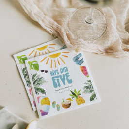 Servilleta De Papel Dividir en la fiesta de cumpleaños de cinco billon