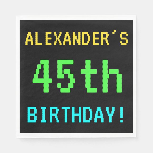 Servilleta De Papel Diviértete con la apariencia de videojuegos antigu (Anverso)