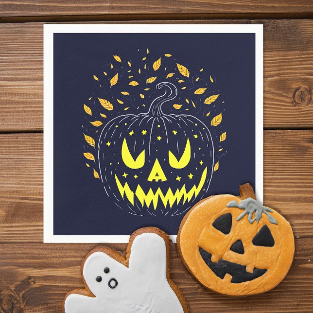 Servilleta De Papel Diviértete en Halloween con la linterna negra de J (Subido por el creador)