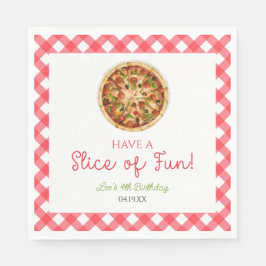 Servilleta De Papel ¡Diviértete! Fiesta de cumpleaños de Pizza