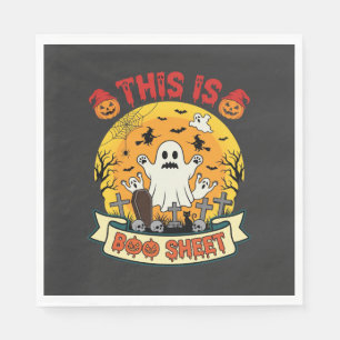 Servilleta De Papel Diviértete Halloween Boo Sheet Fantasma Cementerio
