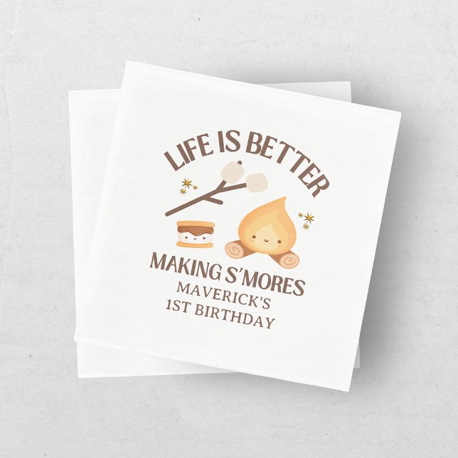 Servilleta De Papel Diviértete siendo uno Kids Fogata Cumpleaños 1er (Subido por el creador)