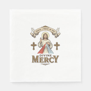 Servilleta De Papel Divina Misericordia Jesús Grabado Antiguo Camiseta