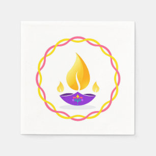 Servilleta De Papel Diwali Diya Napkins