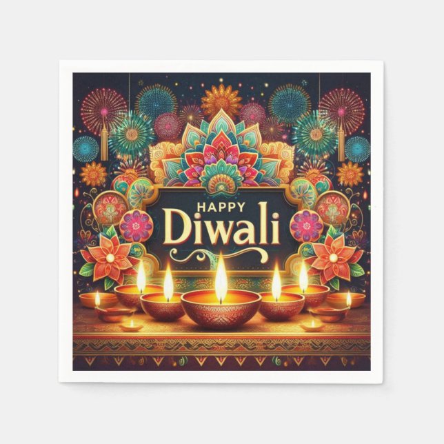 Servilleta De Papel Diwali festivo (Anverso)