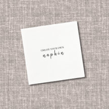 DIY Editable White Boda Cocktail Napkin