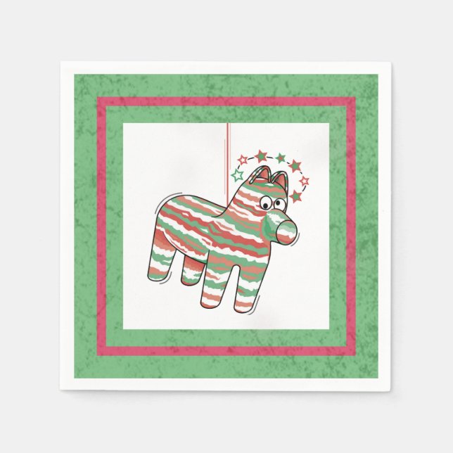 Servilleta De Papel Dizzy Donkey Pinata (Anverso)