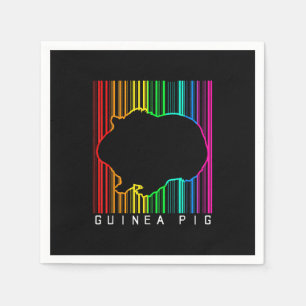 Servilleta De Papel DJ Guinea Pig Techno Edm Animal Rave Star Rainbow
