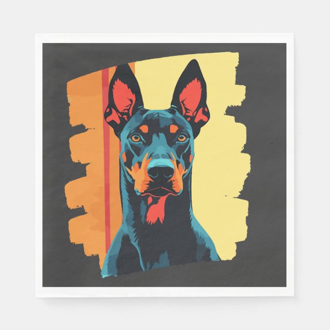 Servilleta De Papel Doberman (Anverso)
