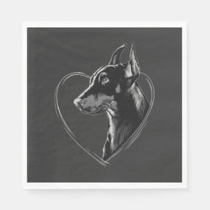 Servilleta De Papel Doberman Pinscher