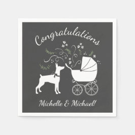 Servilleta De Papel Doberman Pinscher Dog Baby Shower