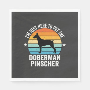Servilleta De Papel Doberman Pinscher Retro Acaricia