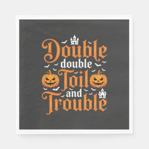 Servilleta De Papel Doble doble trabajo y problemas de Halloween_1