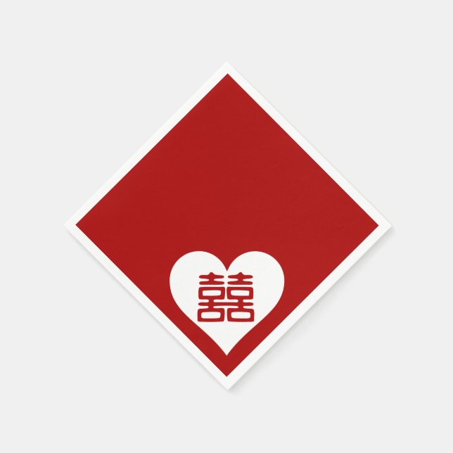 Servilleta De Papel Doble felicidad ・ Corazón (Borde)