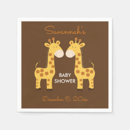 Servilleta De Papel Doble jirafas Baby Shower Napkin
