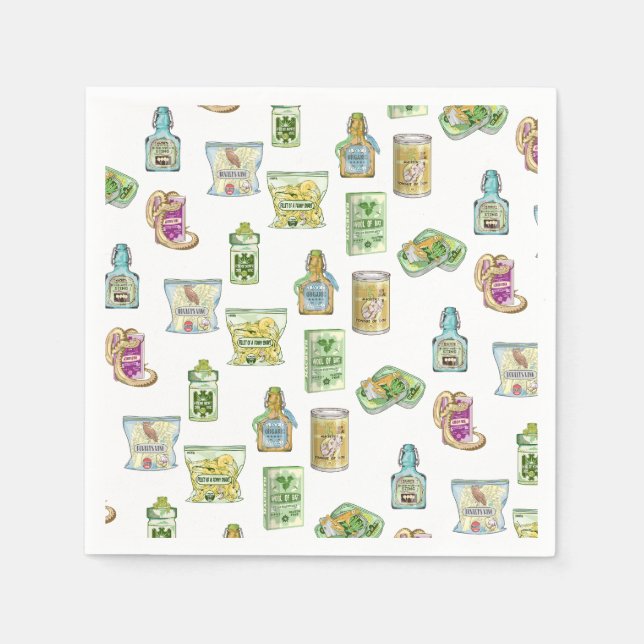 Servilleta De Papel Doble patrón de poción de bruja (Anverso)