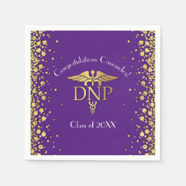 Servilleta De Papel Doctor of Nursing Practice Graduation Purple Gold