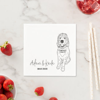 Servilleta De Papel Dog Boda Cocktail Bebe Napkins Goldendoodle