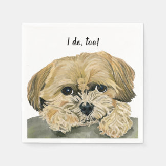 Servilleta De Papel Dog Custom Cocktail Napkin