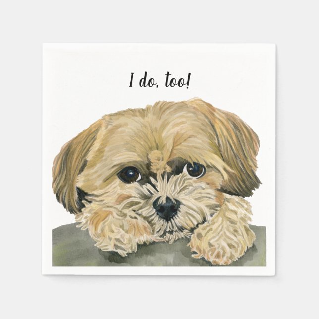 Servilleta De Papel  Dog Custom Cocktail Napkin (Anverso)