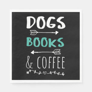 Servilleta De Papel Dogs Books Café Weekend Animal Lover